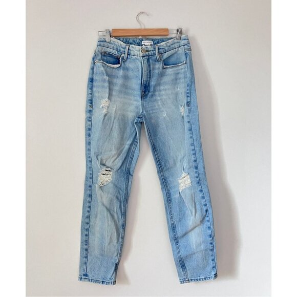 Good American The Weekender High Rise Jeans Light Blue Size US 4/27 - Picture 3 of 9